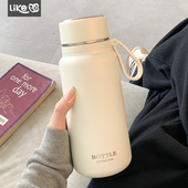 简约大容量保温水杯女新款 2025带盖女士泡茶办公室不锈钢杯子男生