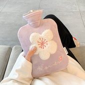 可爱毛绒热水袋女生暖脚注水式 暖水袋被窝专用大号灌水暖手宝学生