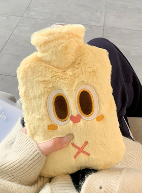 可爱毛绒暖手热水袋注水大号灌水暖水袋被窝专用女生敷肚子暖宝宝