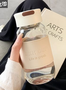 夏天水杯女新款2025高颜值带茶隔女士办公室泡茶学生便携玻璃杯子