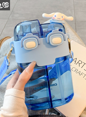 三丽鸥水杯2025新款女可爱带吸管分仓双饮高颜值便携学生夏季杯子