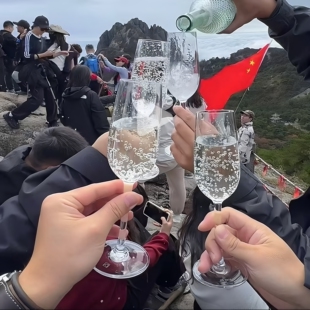 亚克力爬山红酒杯透明香槟杯葡萄酒杯拍照高脚杯白兰地酒吧杯子