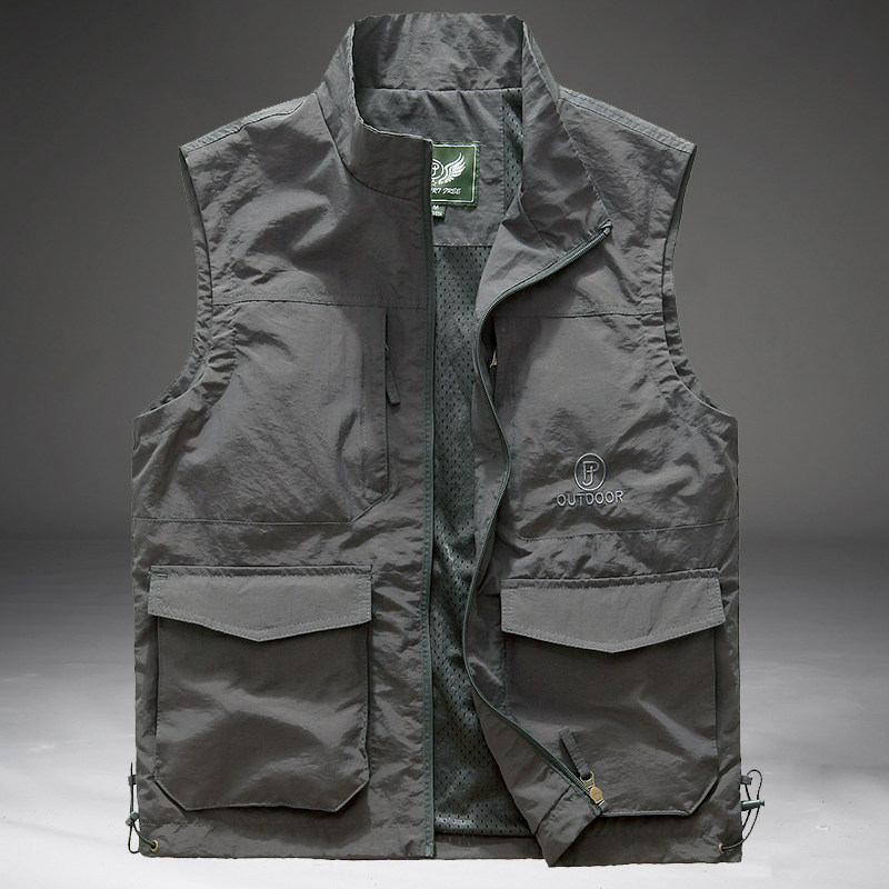 工装风多口袋马甲男户外休闲背心立领拉链坎肩工装背心2026春秋款,男装,常规马甲,淘宝优惠券,粉丝福利购,淘宝优惠卷