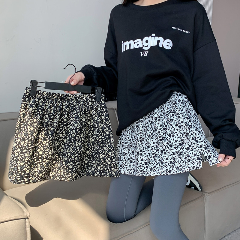 碎花小屁帘女下摆冬季卫衣打底神器内搭叠穿大码加长遮臀裙屁屁帘