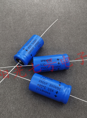 美国产 53D 350uF 200V SPRAGUE 轴向电解电容 思碧 350UF 200VDC