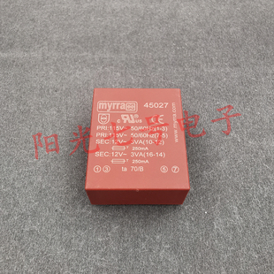 法国MYRRA 电源变压器 45027 2x115V转2x12V 2x3VA