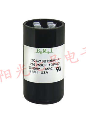 美国产BMI 216-259MFD 125VAC 092A216B125AC1A 电容器 72-86uF