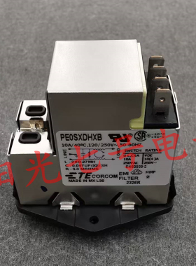 TE Corcom PE0SXDHXB 10A 120/250V 滤波器开关电源插座 泰科