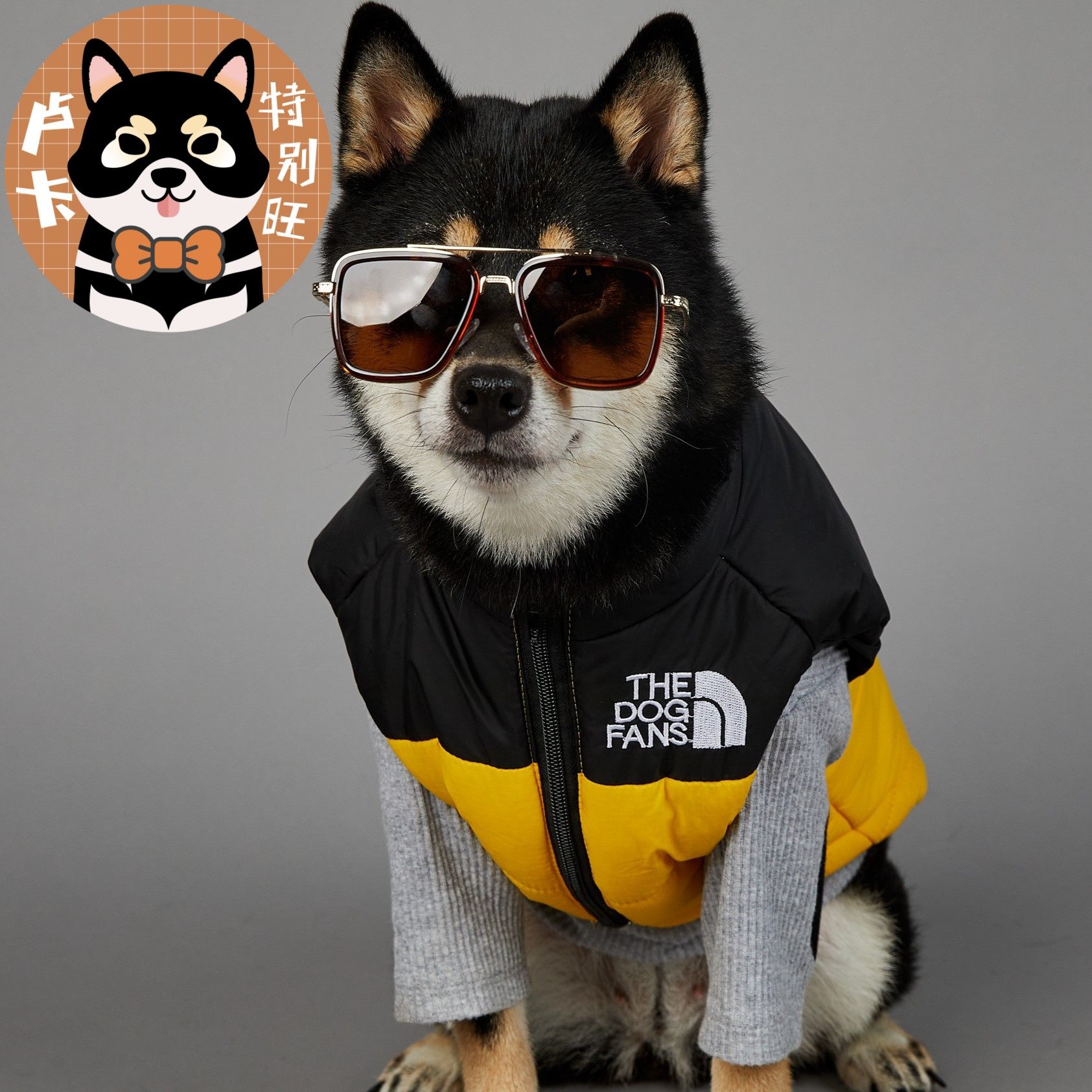 卢卡家 秋冬款thedogface防雨防风狗狗大型犬冬季保暖宠物背心马