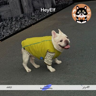 HeyElf宠物冬装狗狗马甲棉袄法斗巴哥冬季外套雪纳瑞棉衣加厚棉服