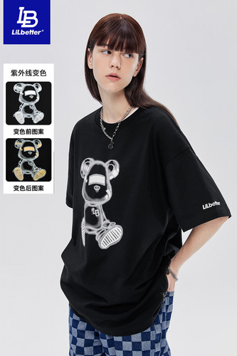 短袖青春流行纯棉变色