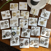 高档胸针组合套装 复古精致质感香风字母镶钻珍珠别针西装 外套配饰