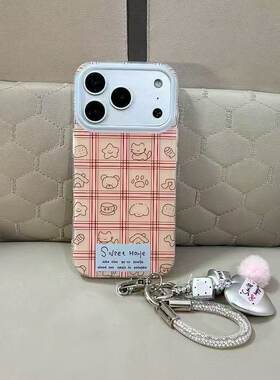 红线条猫咪小熊适用vivoy600i手机保护壳女y200/y73s/y35/y77/y78+/y55s/y100i防摔y38新款y300pro高级x300