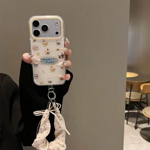 泼墨涂鸦小狗适用OPPORealme15手机保护壳女V70V60V23V50新款高级感GTneo5创意个性13/12pro防摔Q3s保护潮