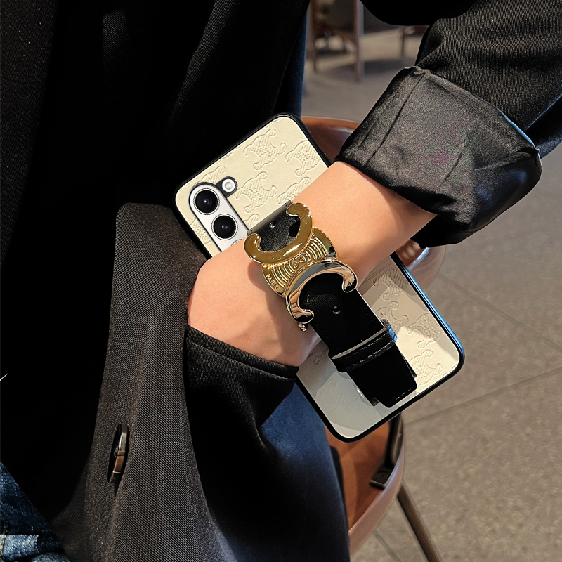 三星zfold5皮质复古保护壳腕带