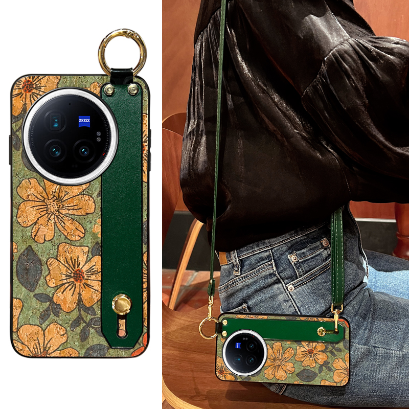 vivoxfold3木纹复古腕带可支架