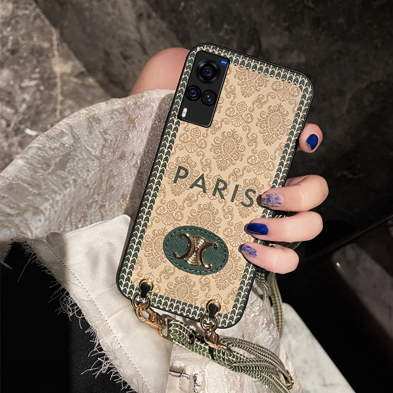 适用皮质送挂绳vivo保护壳