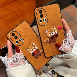 Icool适用华为nova15刺绣小熊猫14ultra手机壳13pro可爱熊皮12外壳NOVA11PRO保护皮套10送挂绳7/6全包9se女8