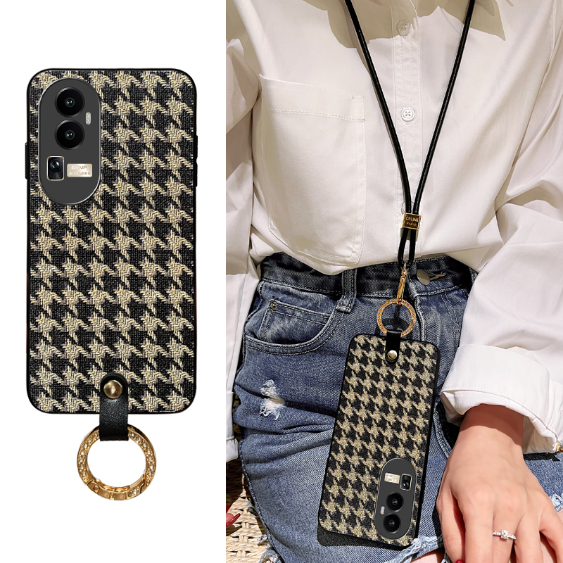 OPPOreno10皮质复古风挂脖送挂绳