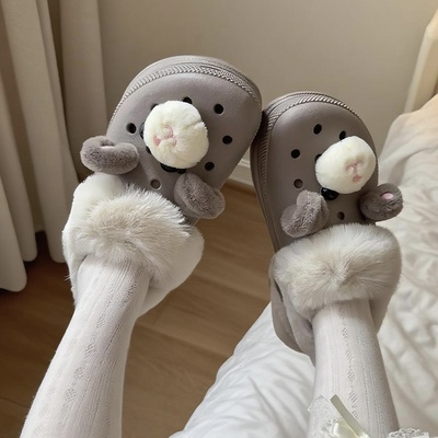 适配卡骆驰crocs洞洞鞋棉套内胆秋冬加绒加厚可拆卸儿童成人鞋套