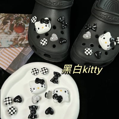 洞洞鞋配饰hellokitty鞋花卡洛驰