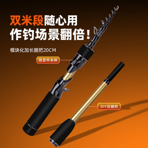 钓迷澳卡伸缩路亚竿超短节便携富