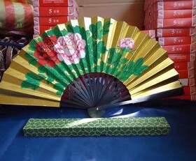 戏剧道具醉酒纸金扇花旦扇用品