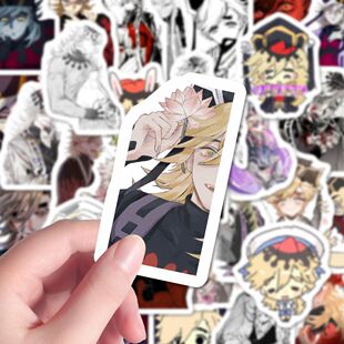 218张童磨贴纸鬼灭之刃卡通可爱二次元日漫周边贴画笔记本装饰diy