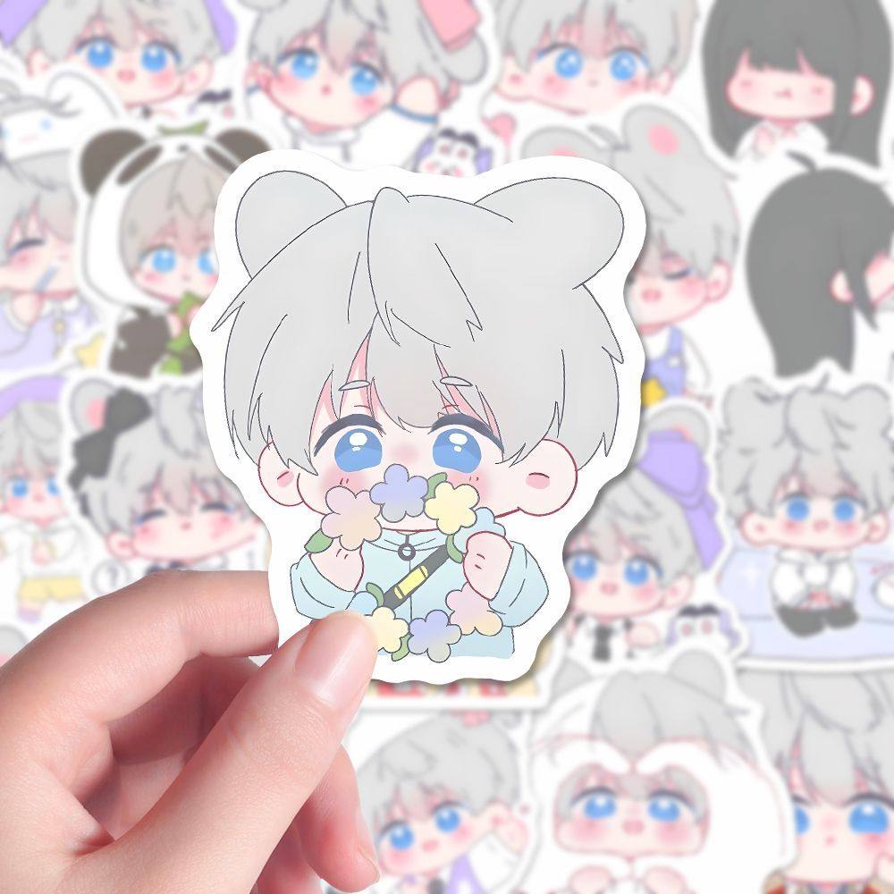 100张沈星回贴纸Q版卡通二次元可爱装饰手机壳手账本diy防水贴画