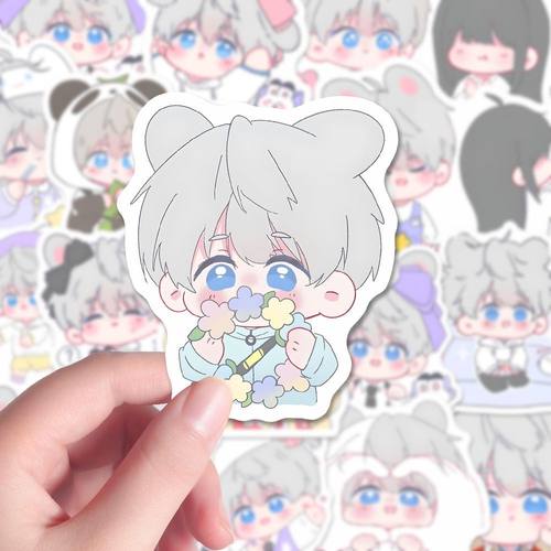 100张沈星回贴纸Q版卡通二次元可爱装饰手机壳手账本diy防水贴画