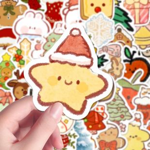 219贴圣诞元 素简笔画贴纸创意可爱节日庆祝圣诞节笔记本贴画DIY