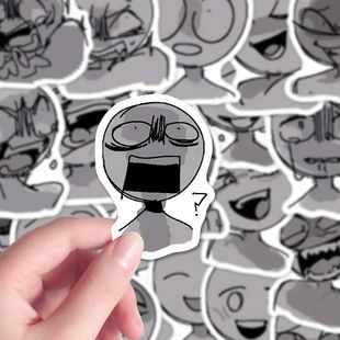 192张n种表情包贴纸绘画人物表情灵感模版 饰贴画diy手账本 创意装