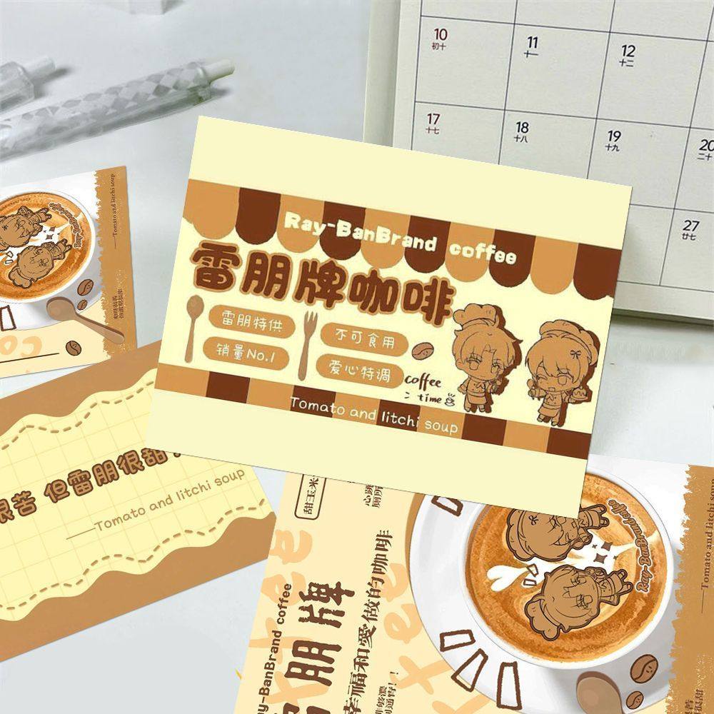 甜玉米专属】雷朋牌咖啡拍立得小卡趣味卡通创意梓渝田栩宁物料