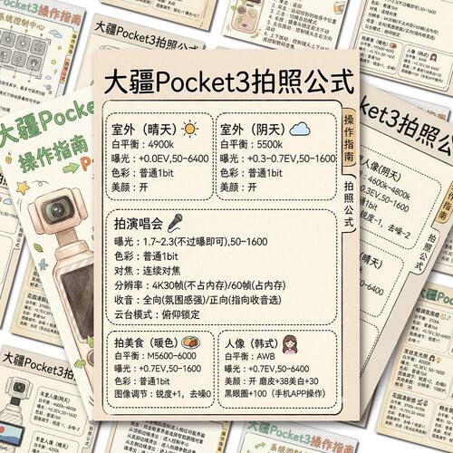 pocket3新手教程贴纸】摄影入门保姆级教学vlog拍照技巧手账贴画