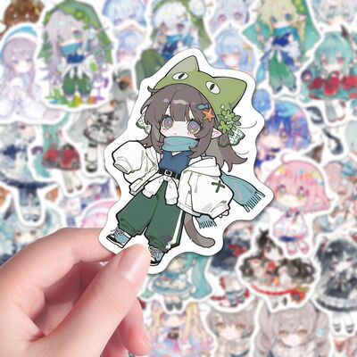 180张新款二次元少女贴纸ins风可爱卡通高颜值创意趣味装饰手账本