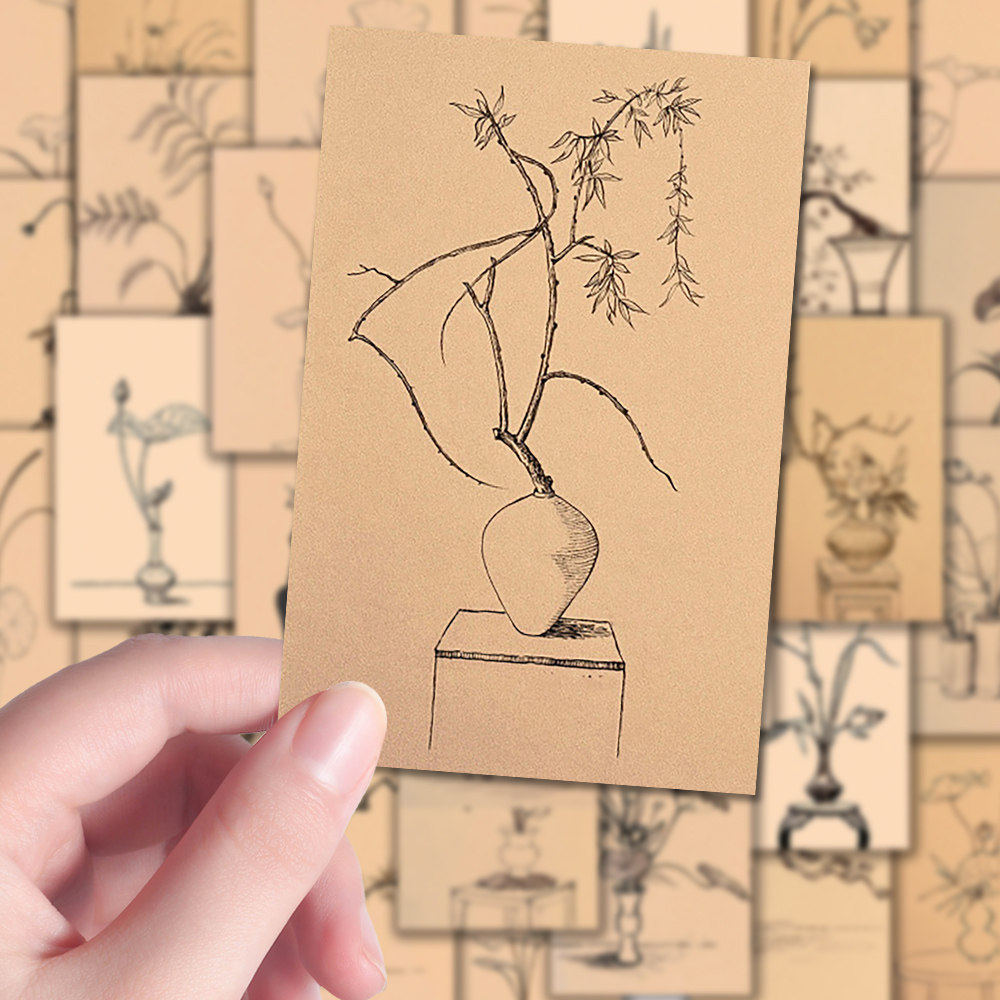 64张国风简笔画贴纸审美积累素材鉴赏绘画临摹简约背景参考贴画,文具电教/文化用品/商务用品,贴纸/立体贴纸,淘宝优惠券,粉丝福利购,淘宝优惠卷