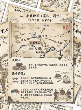 兵家必争之地贴纸中国古代历史战争地理核心要地总结表文化常识