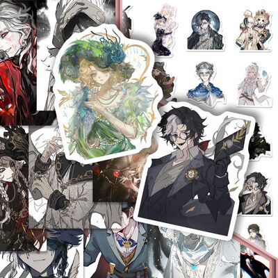 96张第五人格同人贴纸ins高颜值入殓师守夜人园丁囚徒diy手账贴画