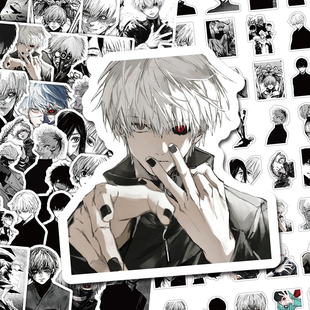 140张金木研东京喰种贴纸黑白动漫帅气周边创意桌面手机壳贴画diy