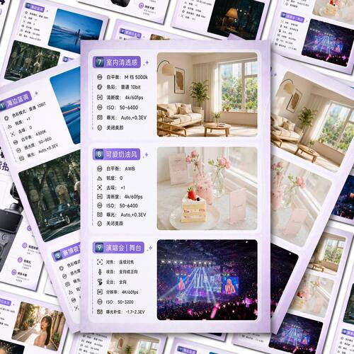 12贴大疆保姆pocket4拍照参数公式贴纸新手教程修图技巧分享贴画
