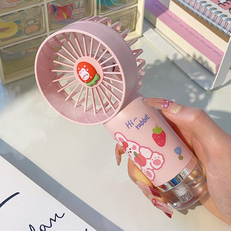 学生迷你风扇超可爱手持旅游随身补水仪可充电卡通喷雾小风扇礼品