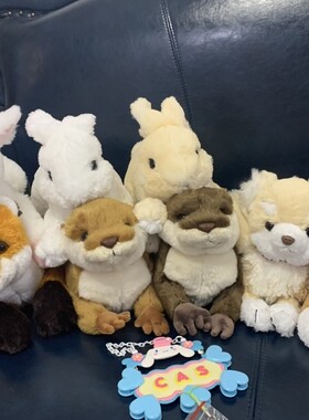日本sunlemon狐狸兔子水獭熊猫小羊毛绒玩偶亲肤柔软动物公仔