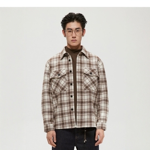 GXG男装商场同款极简系列格子短羊毛大衣冬季专柜新品 GD1061485J