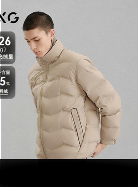 GXG男装 商场同款简约设计轻蓬通勤羽绒服男24冬新品G24XY24033