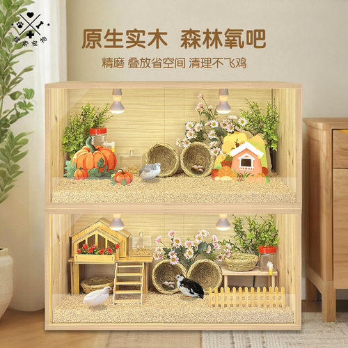 芦丁鸡饲养箱专用笼子小鸡育雏保温箱恒温造景小屋家用卢丁鸡养箱