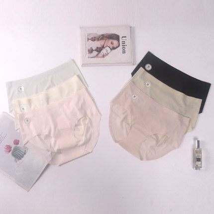六条包邮 出口单无痕超薄中腰速干简约中腰三角透气女内裤7A抗菌