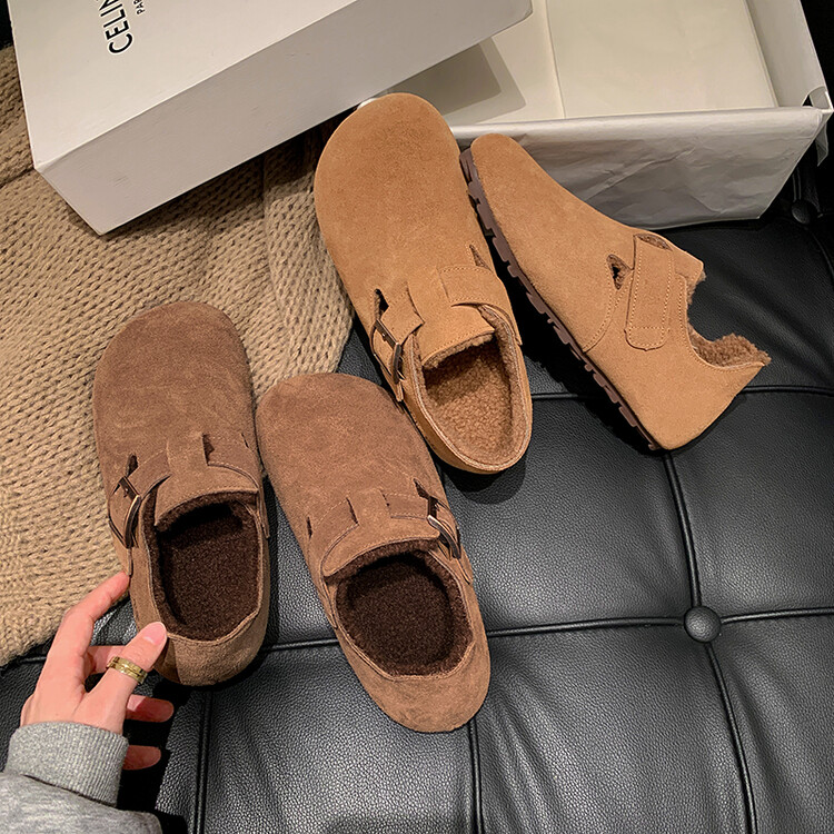 全包加绒加厚勃肯鞋女冬毛毛