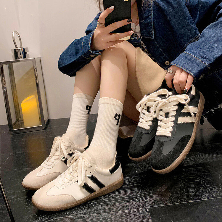 印象脚色2025春款德训鞋女夏复古阿甘盐系鞋子小众ins小白休闲鞋