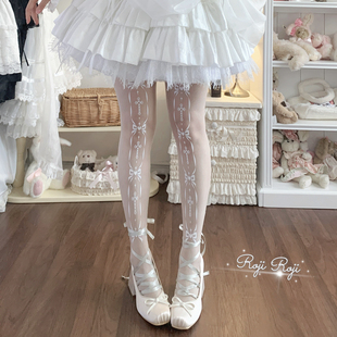 十字圣约Lolita袜子女春夏任意剪菠萝袜女洛丽塔日系印花连裤袜