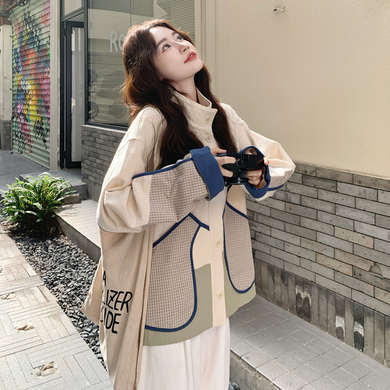 数据好拼接包边短外套7332p165控248,女装短外套,2C183